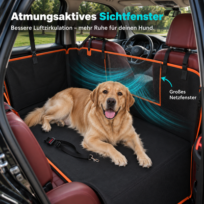 Berruva® Auto-Hundedecke mit Hartboden Rücksitzschutz aus Kunstleder