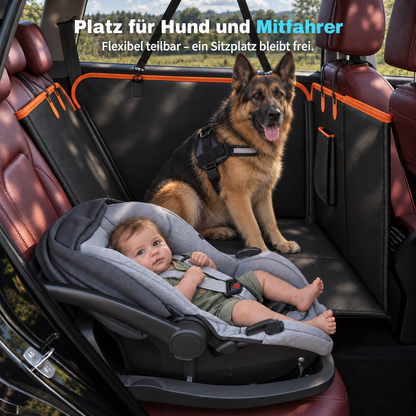Berruva® Auto-Hundedecke mit Hartboden Rücksitzschutz aus Kunstleder