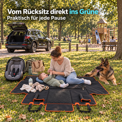 Berruva® Auto-Hundedecke mit Hartboden Rücksitzschutz aus Kunstleder