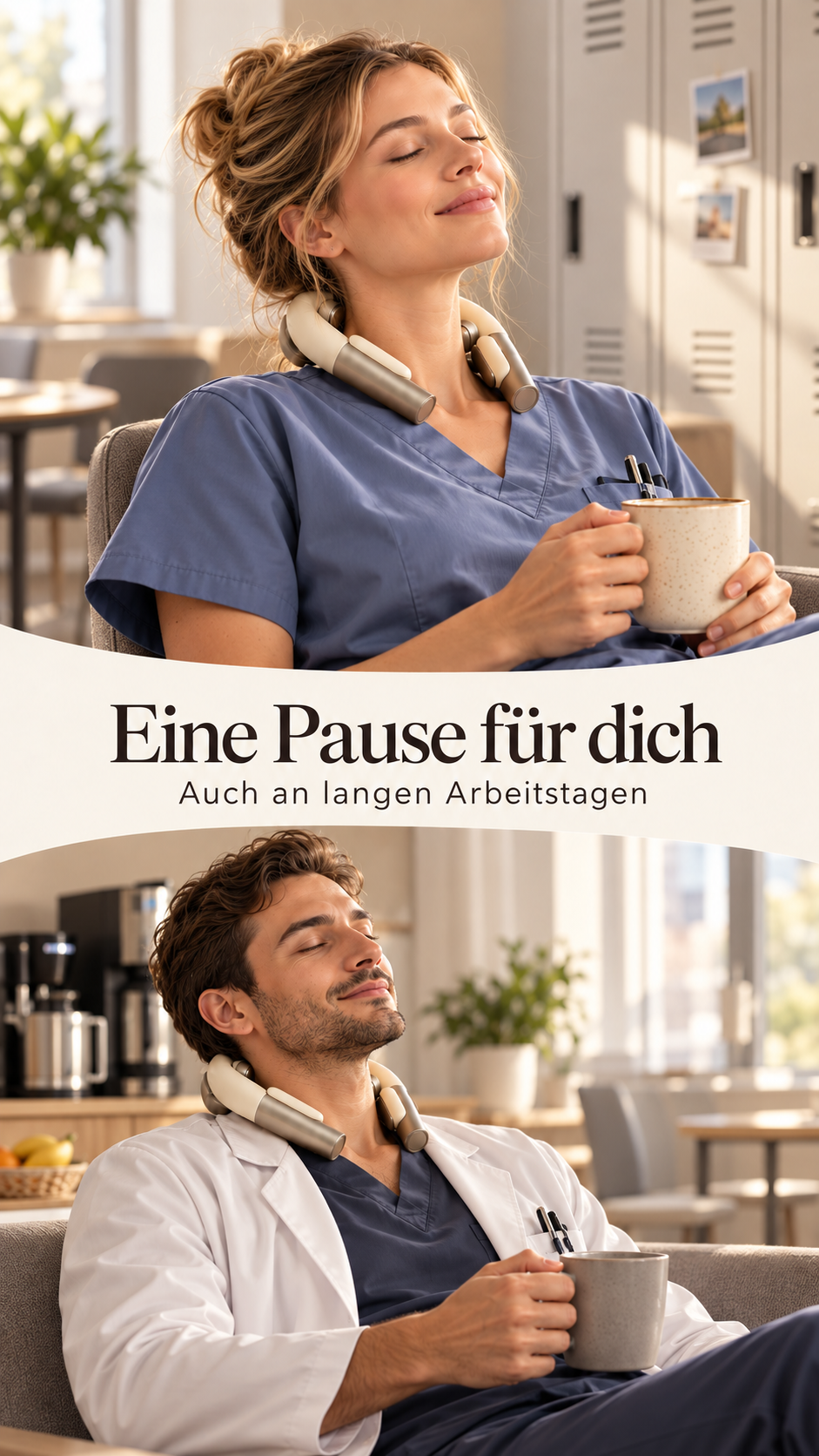 EMS Nackenmassagegerät mit Wärmefunktion – 10 Modi & 16 Intensitätsstufen