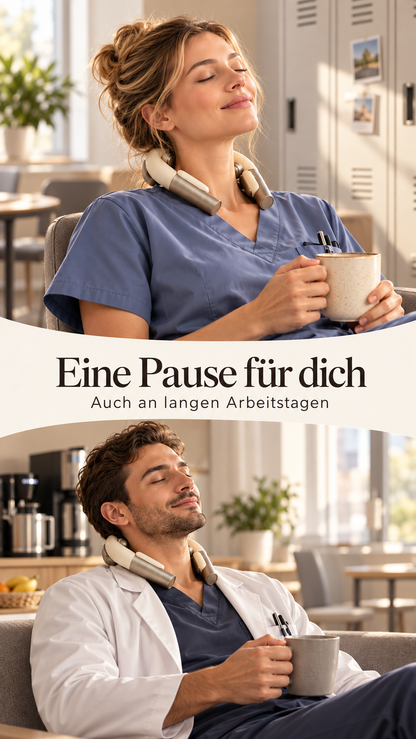 EMS Nackenmassagegerät mit Wärmefunktion – 10 Modi & 16 Intensitätsstufen